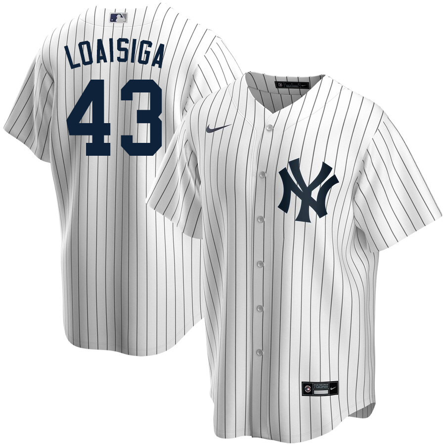 2020 Nike Men #43 Jonathan Loaisiga New York Yankees Baseball Jerseys Sale-White